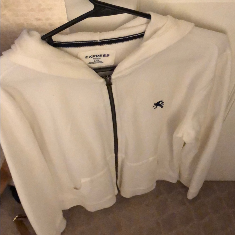 Express men’s large white hoody